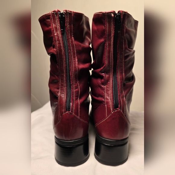 Santana From Canada Waterproof Women's Burgundy Leather Boots 8 - Picture 6 of 10